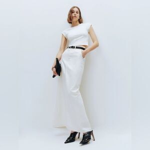 Reformation NWT Myles Maxi Skirt in the color Fior Di Latte size 26